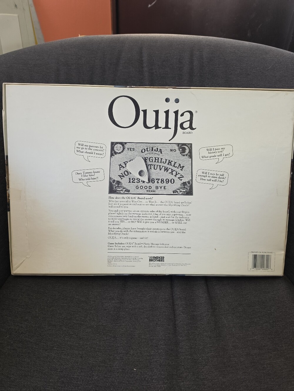 Vintage 1992 Parker Brothers Ouija Board Mystifying Oracle With Planchette - Picture 9 of 10